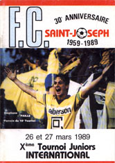 Couverture du magazine du Tournoi U19 de Saint-Joseph 1989
